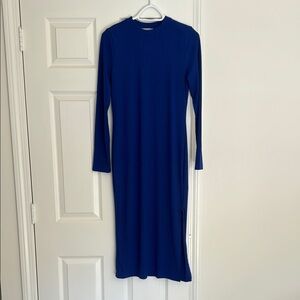 Maternity Haute Monde Blue Long Sleeve Sheath Dress